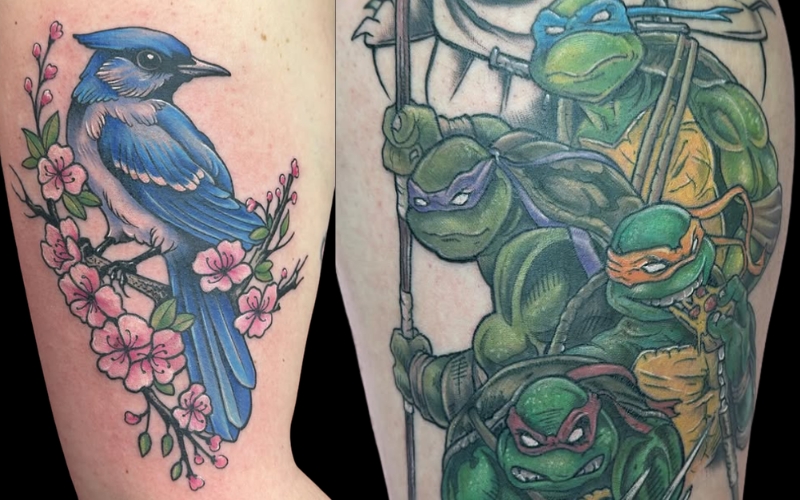 Colorful Tattoos by Rob at Dreamwalker Tattoo