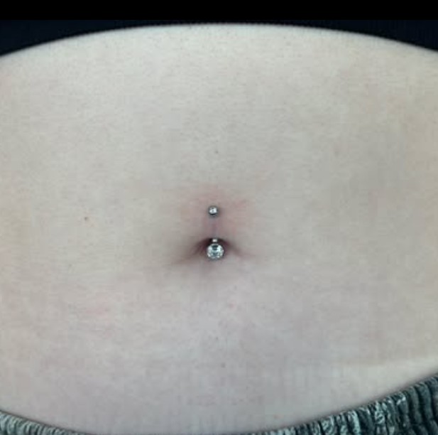 Chest and Naval Piercing